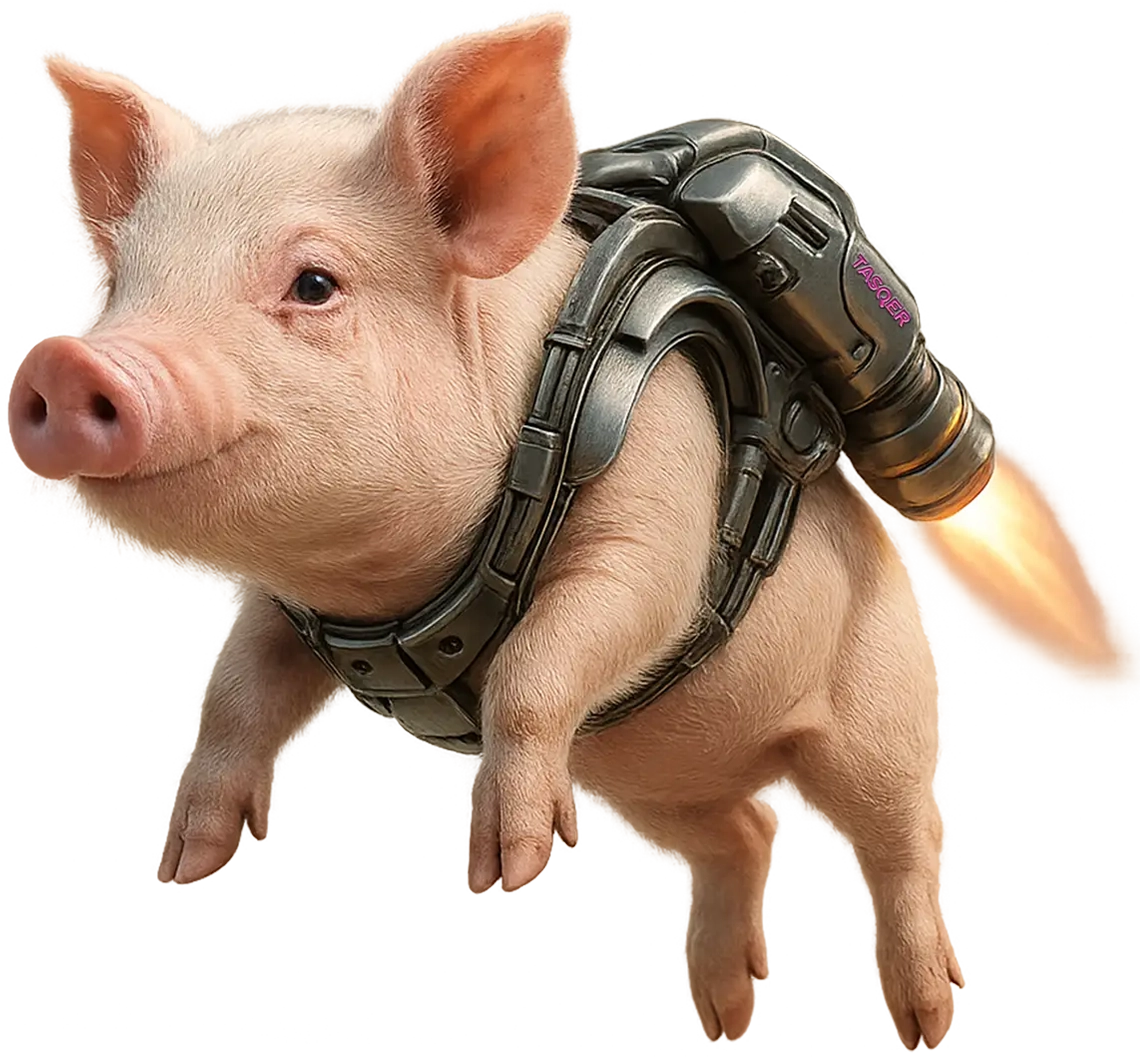 Flying Pig with Jetpack